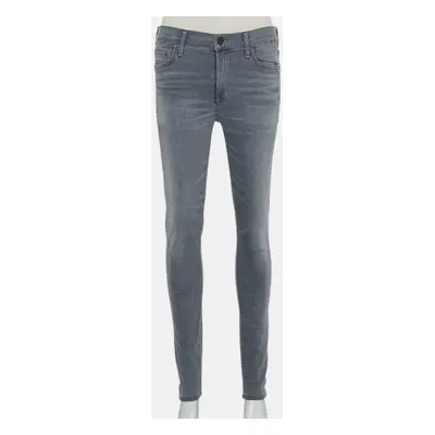 Citizens of Humanity Grey Denim High Rise Skinny Rocket Jeans