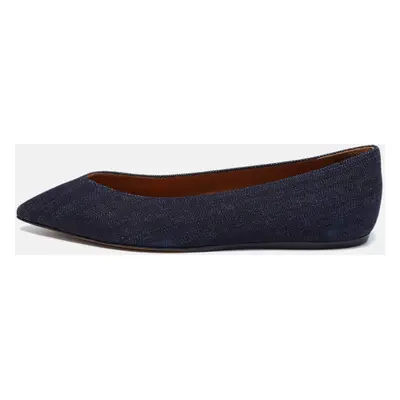 Isabel Marant Blue Denim Plumy Ballet Flats Size