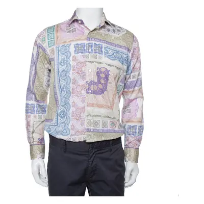 Etro Multicolor Paisley Printed Cotton Button Front Shirt