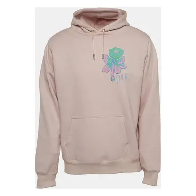 Dior X Alex Foxton Pink Rose Embroidered Cotton Hoodie