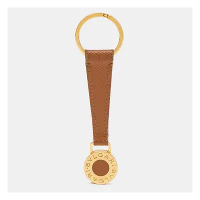 Bvlgari Beige Leather Bvlgari Key Ring