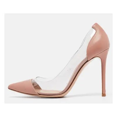 Gianvito Rossi Pink Leather and PVC Plexi Pumps Size