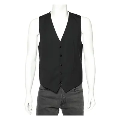 Dolce & Gabbana Black Wool Sleeveless Vest