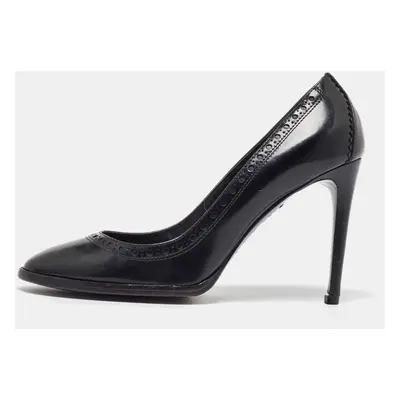 Burberry Black Leather Brogue Pumps Size