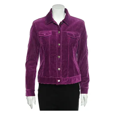 Emilio Pucci Purple Corduroy Button Front Jacket