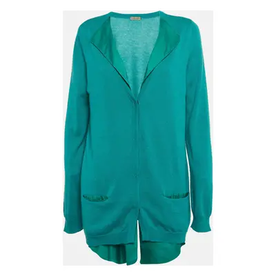 Bottega Veneta Green Cashmere and Silk Layered Cardigan