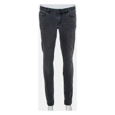 Dolce & Gabbana Grey Light Washed Slim Fit Jeans