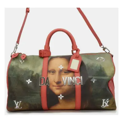 Louis Vuitton Keepall Bandouliere Da Vinci Mona Lisa Boston Bag