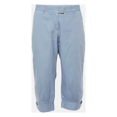 Moschino Cheap and Chic Light Blue Cotton Capri Pants