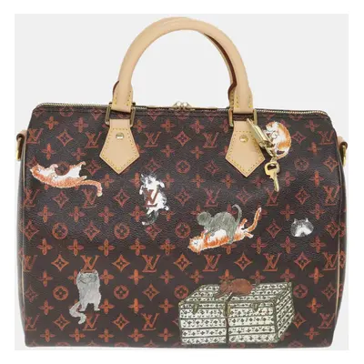 Louis Vuitton Canvas Catogram Speedy Bandouliere Satchel