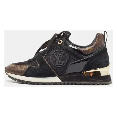 Louis Vuitton Brown/Black Monogram Coated Canvas and Mesh Run Away Low Top Sneakers Size