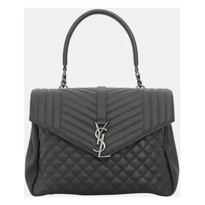 Saint Laurent Dark Grey Monogram College Bag