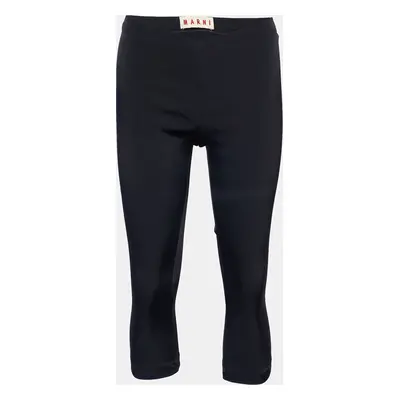 Marni Black Knit Cropped Leggings