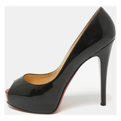 Christian Louboutin Black Patent Leather Very Prive Pumps Size