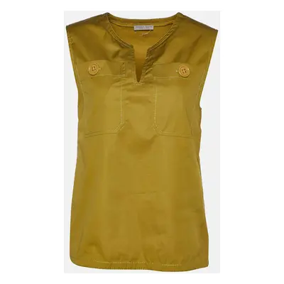 Bottega Veneta Green Cotton Sleeveless Top