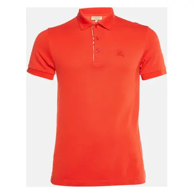 Burberry Red Cotton Knit Polo T-Shirt