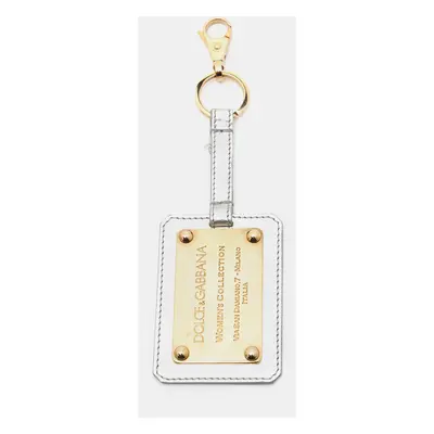 Dolce & Gabbana Two Tone Logo Plaque Keyring