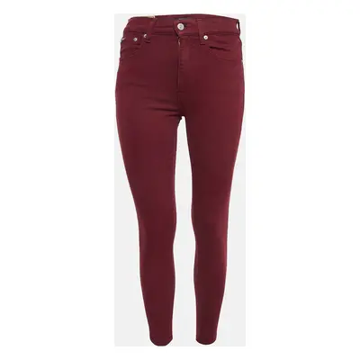 Polo Ralph Lauren Burgundy Denim Skinny Jeans Waist 26"