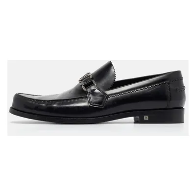 Louis Vuitton Black Leather Hockeneim Loafers Size