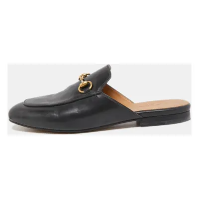 Gucci Black Leather Princetown Mules Size