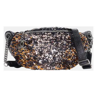 Chanel Sequin Embellished Glazed Calfskin Belt Bag