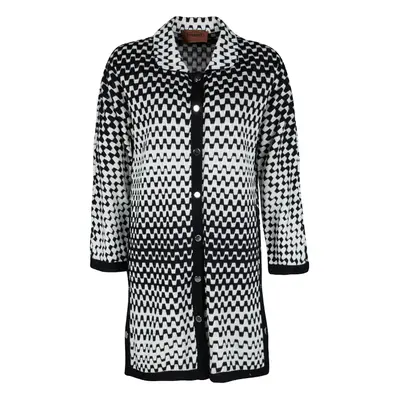 Missoni Monochrome Textured Knit Button Front Cardigan Tunic