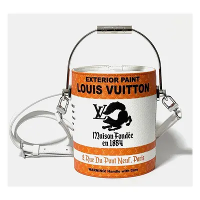 Louis Vuitton White Coated Canvas Graphic Print Monogram Paint Can Bag