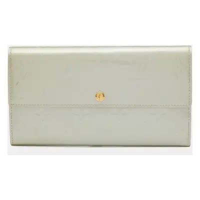 Louis Vuitton Silver Monogram Vernis Sarah Wallet