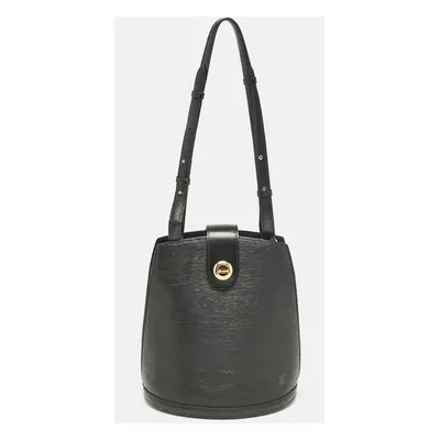 Louis Vuitton Black Epi Leather Cluny Bucket Bag