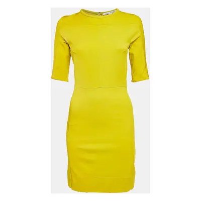 Diane Von Furstenberg Acid Yellow Jersey Oka Sheath Dress