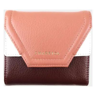 Charriol Wine/Cream Leather Forever Wallet