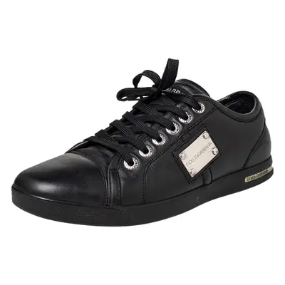 Dolce & Gabbana Black Cap Toe Low Top Sneakers Size 40.5