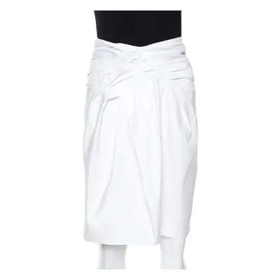 Christian Dior Boutique White Cotton Bow Detail Skirt