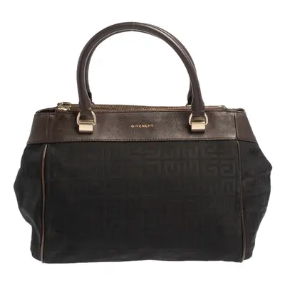 Givenchy Black/Brown Monogram Canvas and Leather Tote