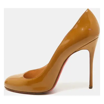 Christian Louboutin Beige Patent Leather Fifi Pumps Size 39.5