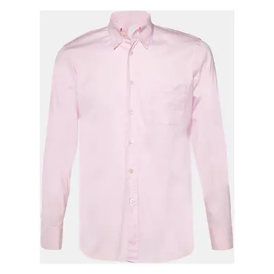 Prada Pink Stretch Cotton Button Down Shirt