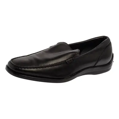 Tod's Black Leather Slip On Loafers Size