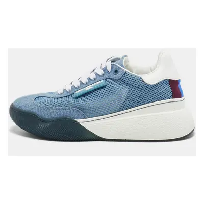 Stella McCartney Blue Mesh and Denim Loop Sneakers Size