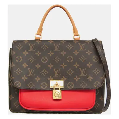 Louis Vuitton Brown/Red Monogram Marignan Shoulder Bag