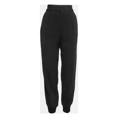 Dolce & Gabbana Black Logo Side Stripe Crepe Joggers