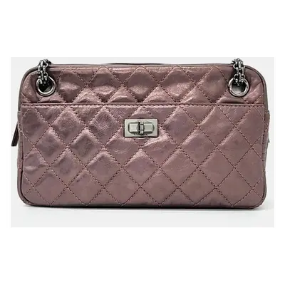 Chanel Rose Fonce Quilted Leather Small Reissue 2.55 Camera Bag