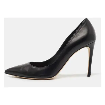 Dolce & Gabbana Black Leather Pointed Toe Pumps Size