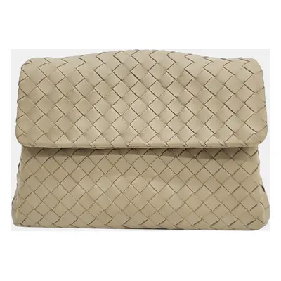 Bottega Veneta Beige Nappa Intrecciato Clutch Bag