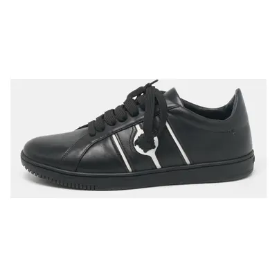 Versace Black Leather Medusa Lace Up Sneakers Size