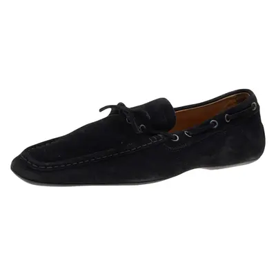 Tod's Black Suede Slip on Loafers Size 44.5