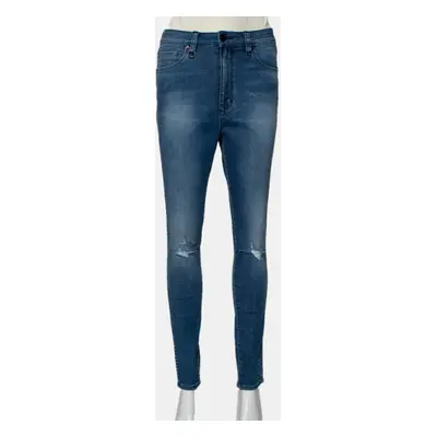 Neuw Blue Denim High Waist Skinny Distressed Marilyn Jeans