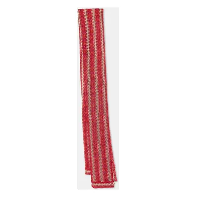 Missoni Red/Pink Textured Lurex Knit Stole