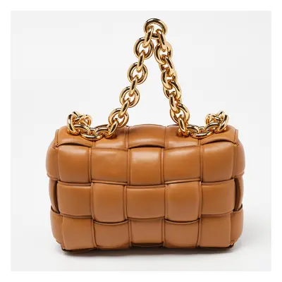 Bottega Veneta Caramel Padded Leather Cassette Chain Bag