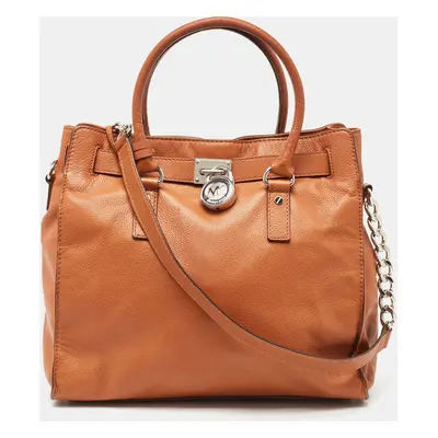 MICHAEL Michael Kors Brown Leather North South Hamilton Tote