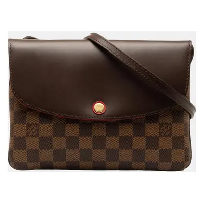 Louis Vuitton Brown Damier Twice Shoulder Bag